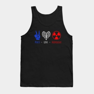 Patriotic Radiology, peace love radiology Tank Top